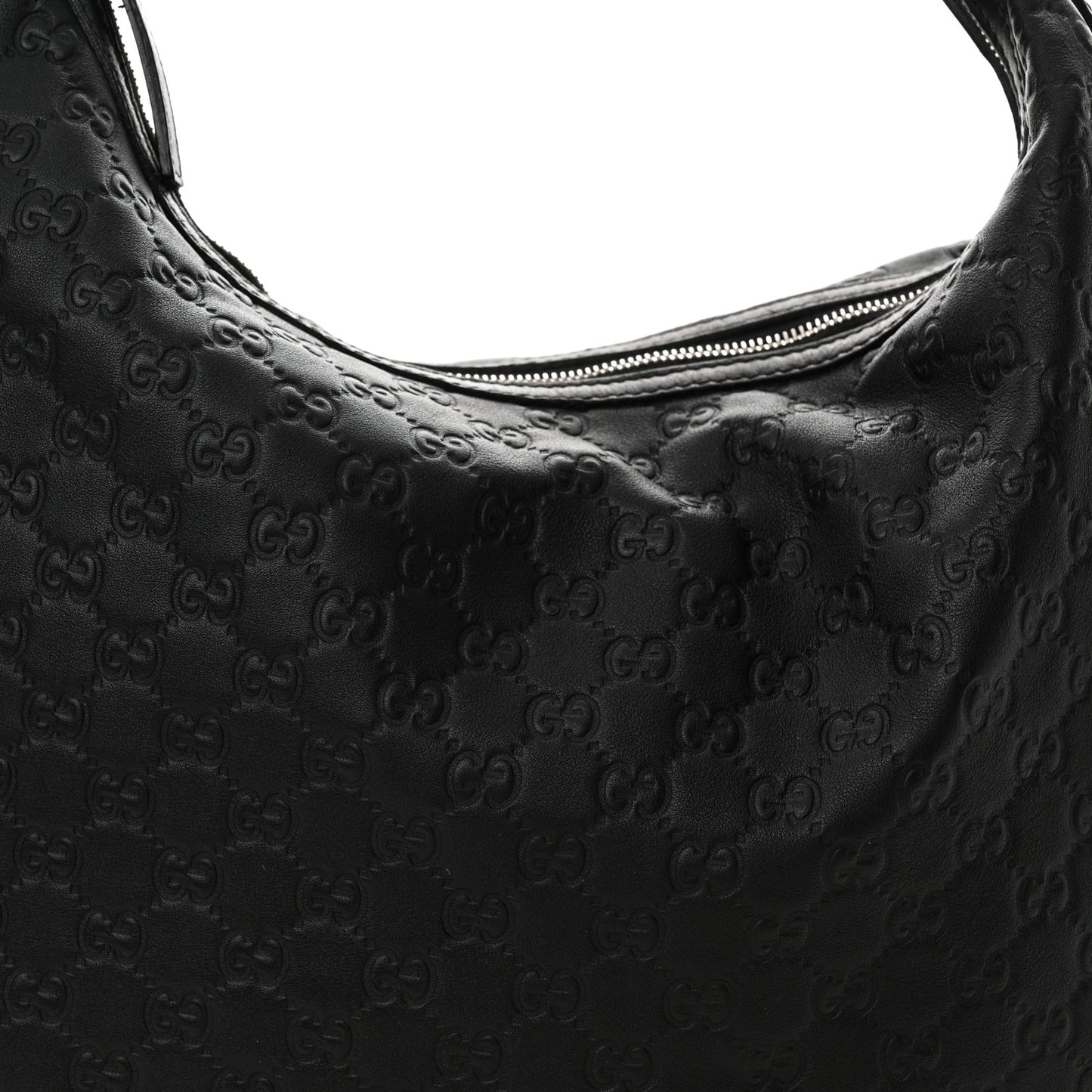 Guccissima Large GG Twins Hobo Black