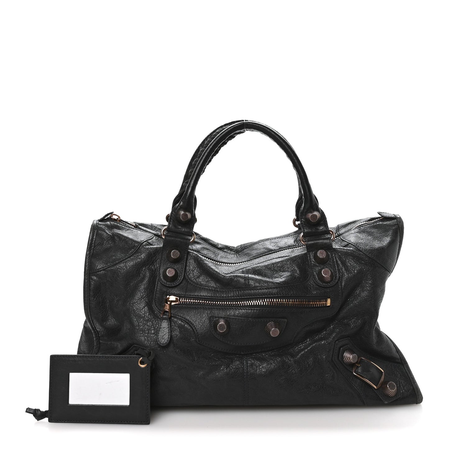 Agneau Giant 21 Rose Gold Hardware Work Anthracite