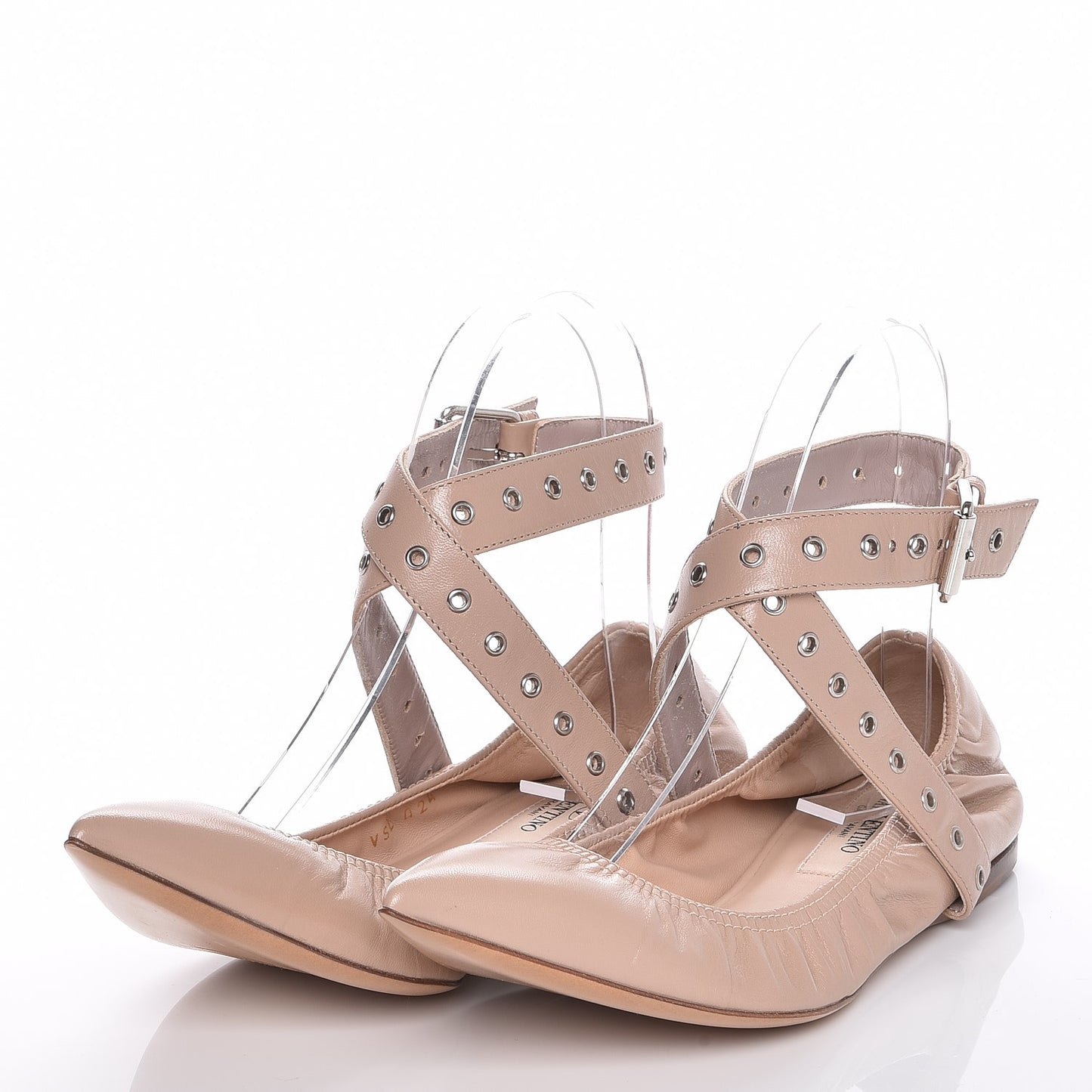 Nappa Love Latch Ballerina Flats 36 Poudre