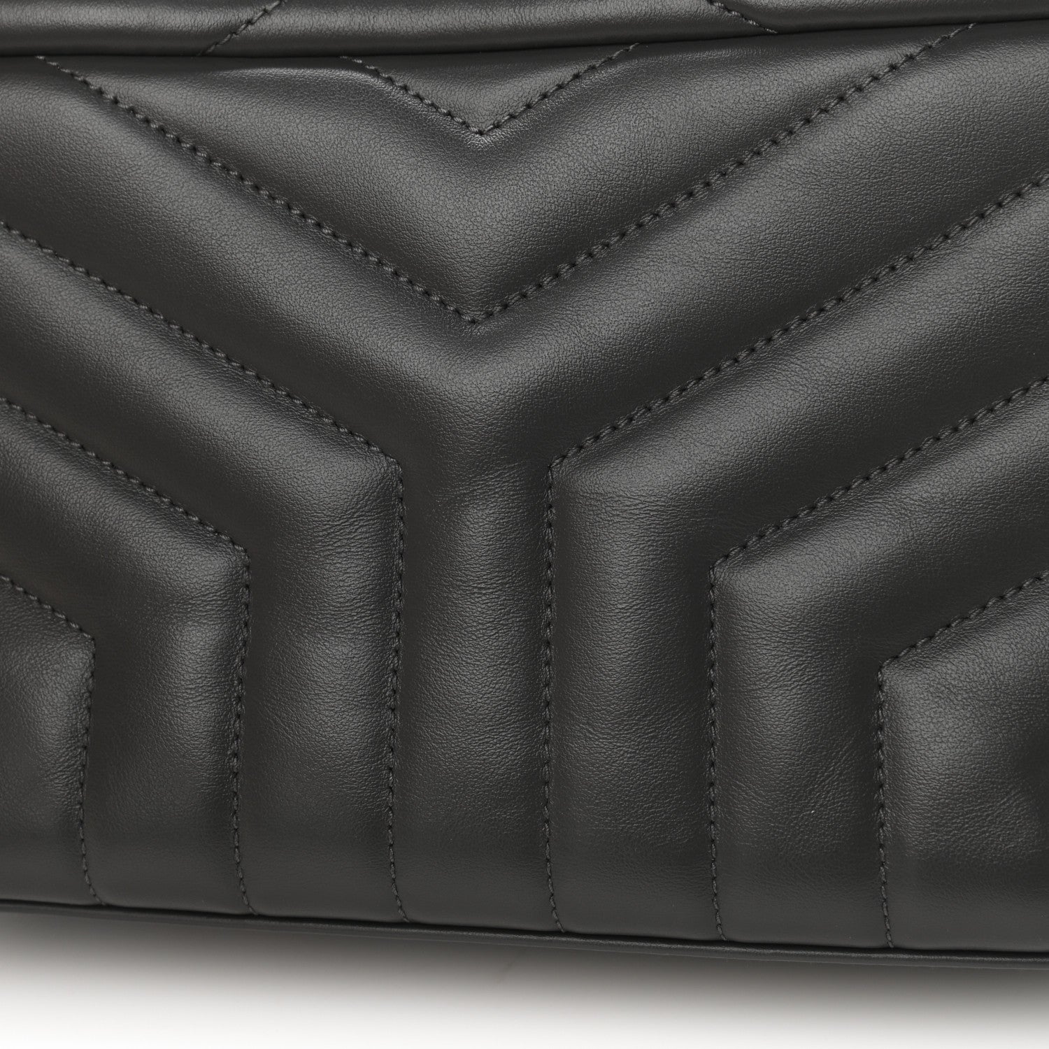 Saint Laurent Calfskin Y Quilted Monogram Small Loulou Chain Satchel Storm 10 of 11