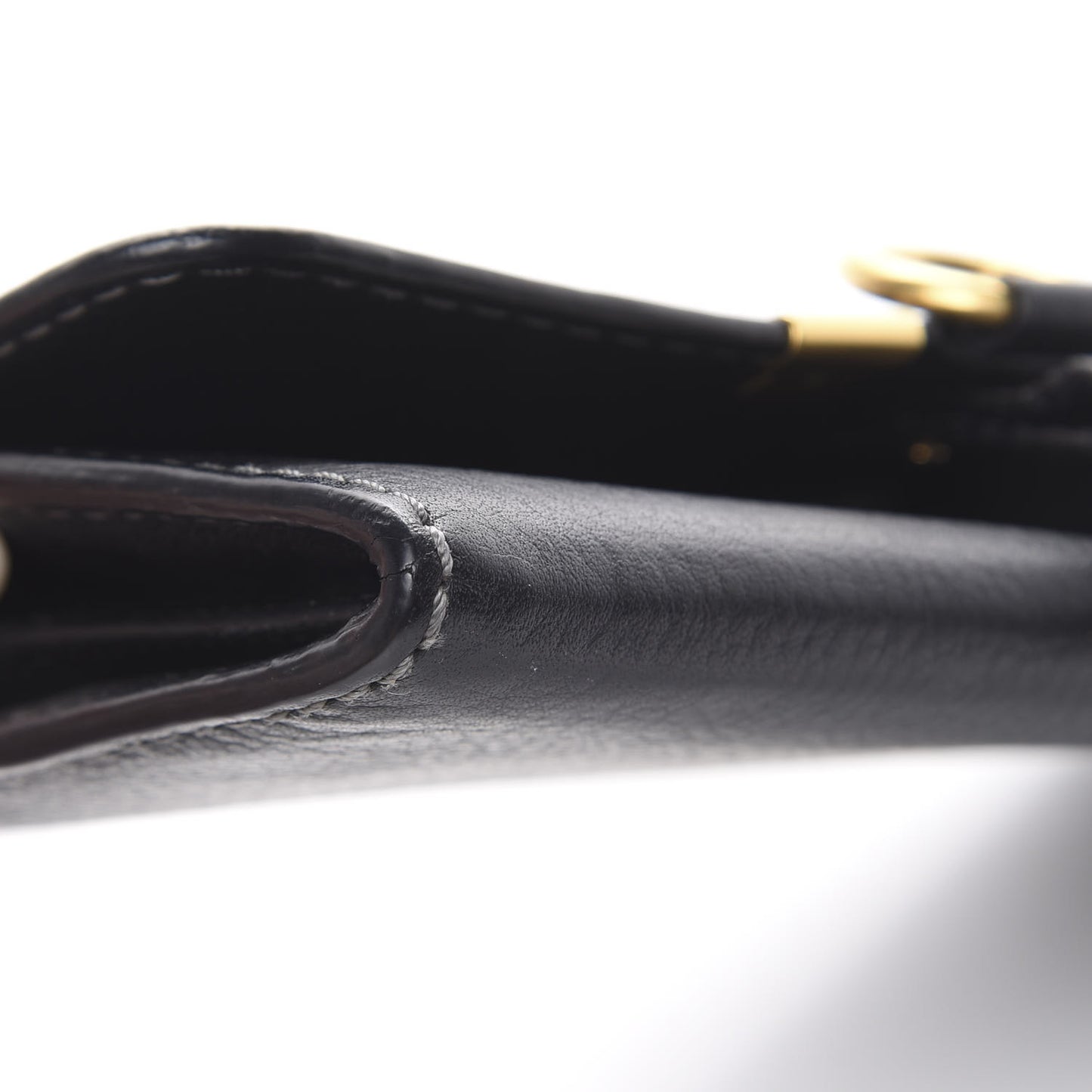 Calfskin Marcie Continental Flap Wallet Black