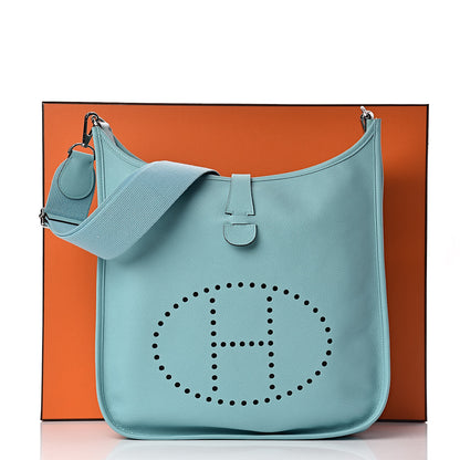 Hermes Epsom Evelyne III GM Bleu Atoll 12 of 12