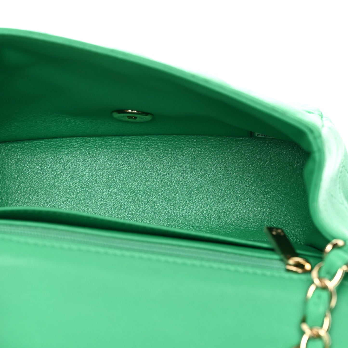 Lambskin Quilted Mini Square Flap Green