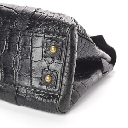 Mulberry Calfskin Crocodile Embossed Bayswater Black 10 of 10