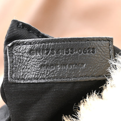 Saint Laurent Shearling Calypso Crossbody Crema Naturel Dark Cigar 6 of 11