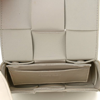 Bottega Veneta Lambskin Maxi Intrecciato Extra Mini Cassette Crossbody Bag White 5 of 9