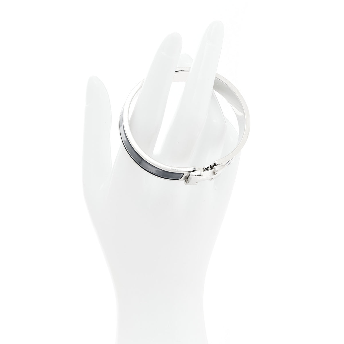 Hermes Narrow Enamel Clic Clac H Bracelet GM Bleu De Genes 2 of 4