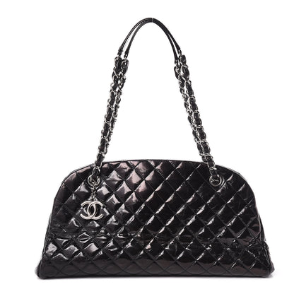 Chanel Glazed Calfskin Quilted Medium Just Mademoiselle Black 1 of 12