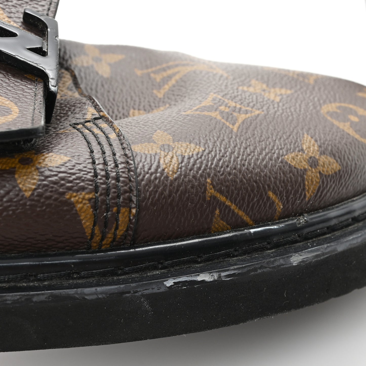 Patent Monogram Mens Cosy Flat Comfort Clog Mules 9 Brown