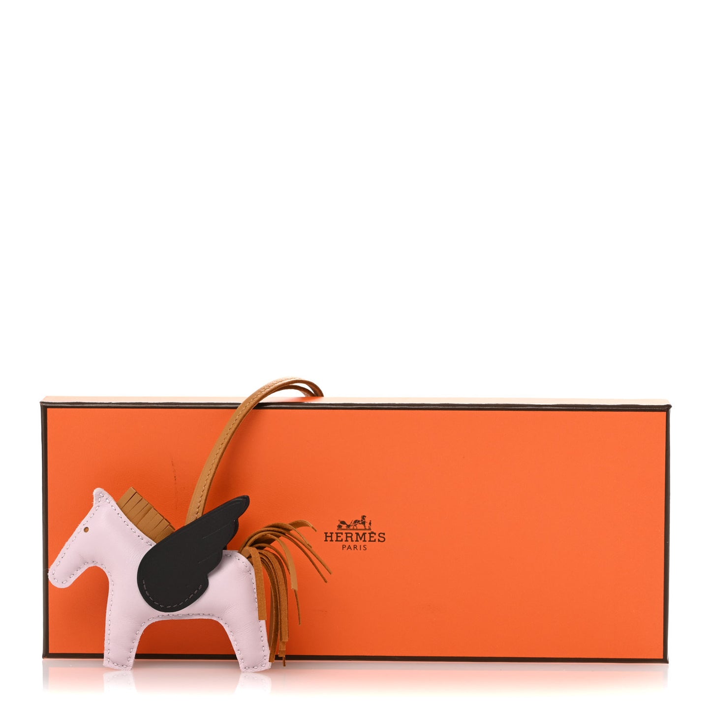 Milo Lambskin Grigri Rodeo Pegase Horse Bag Charm PM Mauve Pale Sesame Ebene