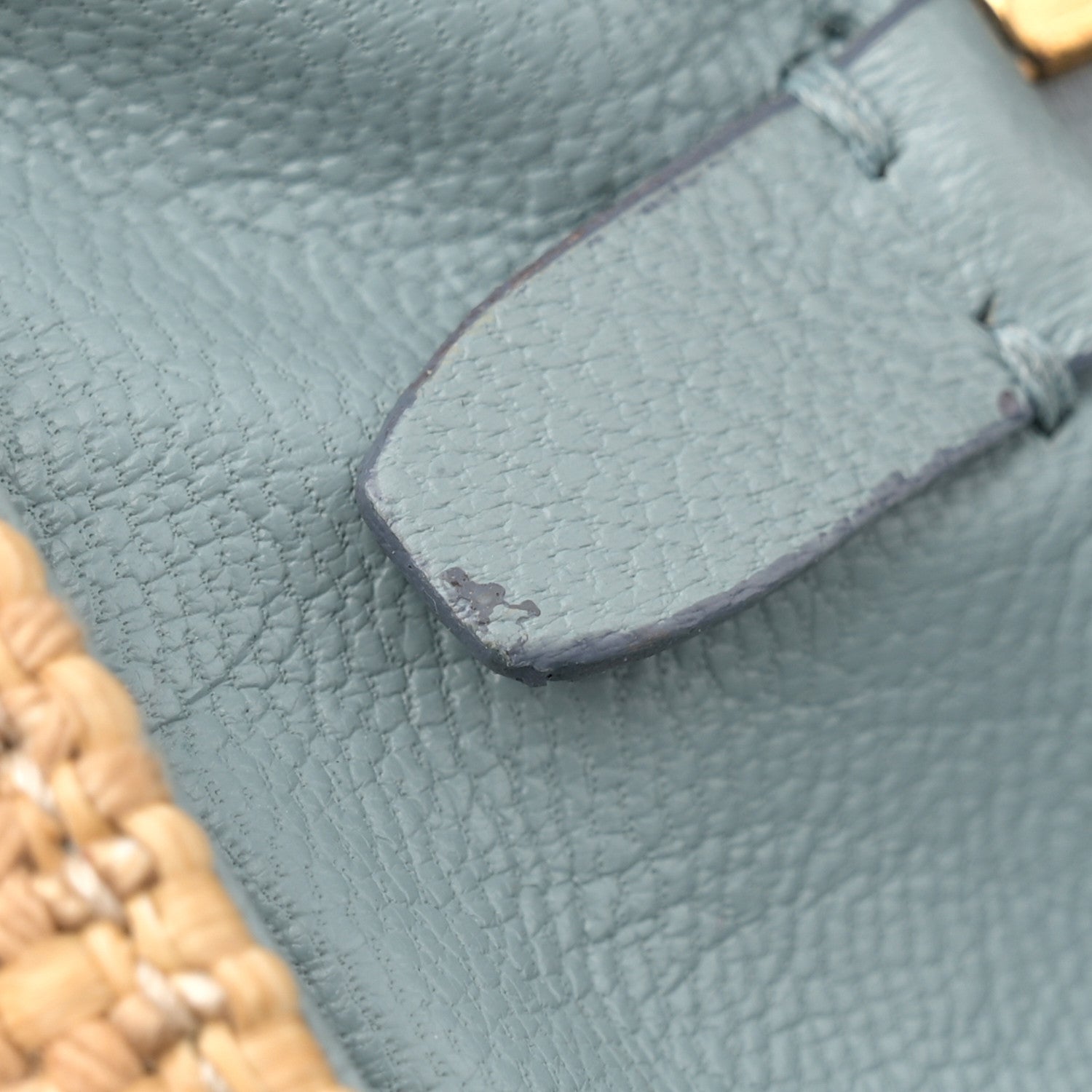 Prada Straw Crocodile Woven Semitracolla Frame Bag Tabacco Black 12 of 12