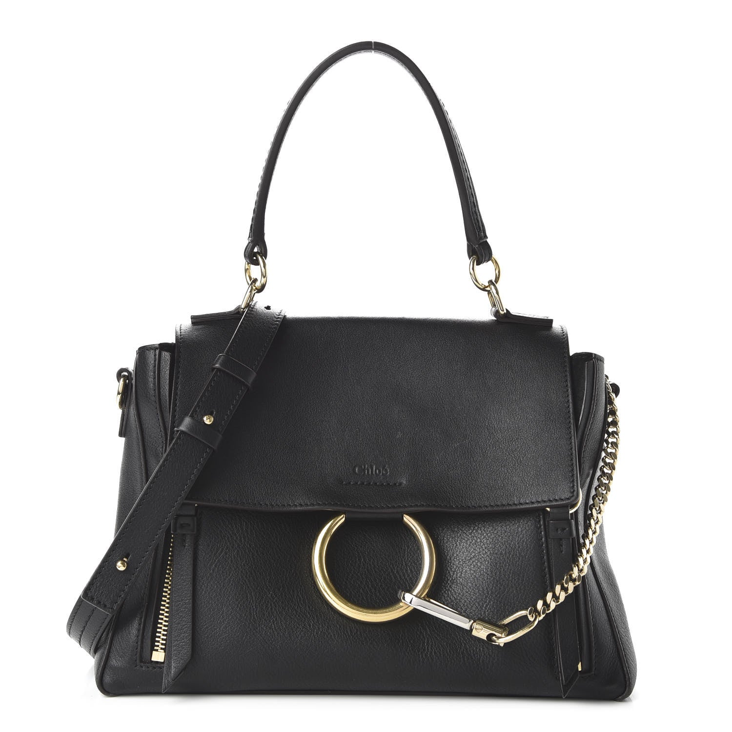 Chloe Calfskin Small Faye Day Shoulder Bag Black 1 of 10