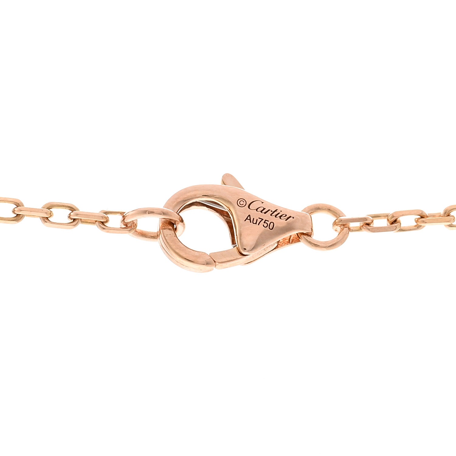 Cartier 18K Pink Gold Diamond Interlocking LOVE Paved Necklace 4 of 5