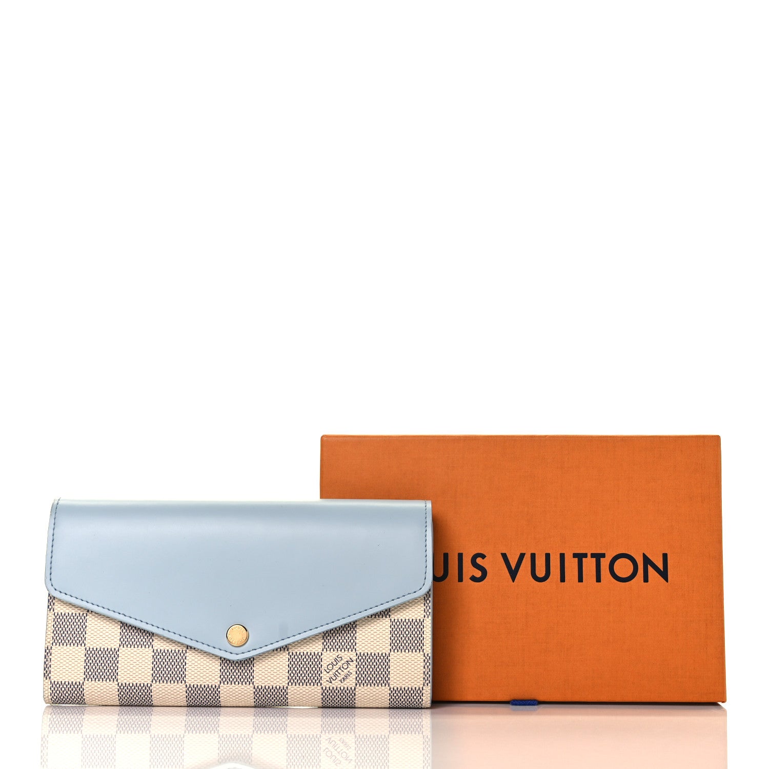 Louis Vuitton Damier Azur Sarah Wallet NM Bleu Olympe 9 of 9