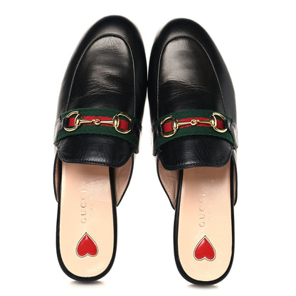 Gucci Malaga Kid Web Womens Princetown Slippers 36.5 Black 2 of 9