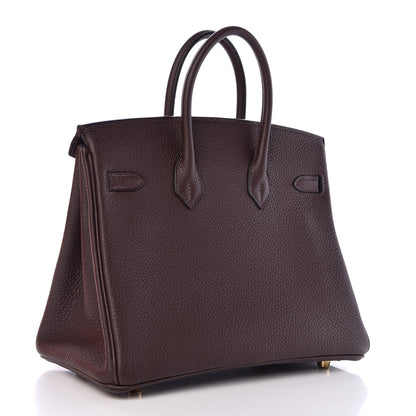 Hermes Togo Birkin 25 Chocolate 3 of 33