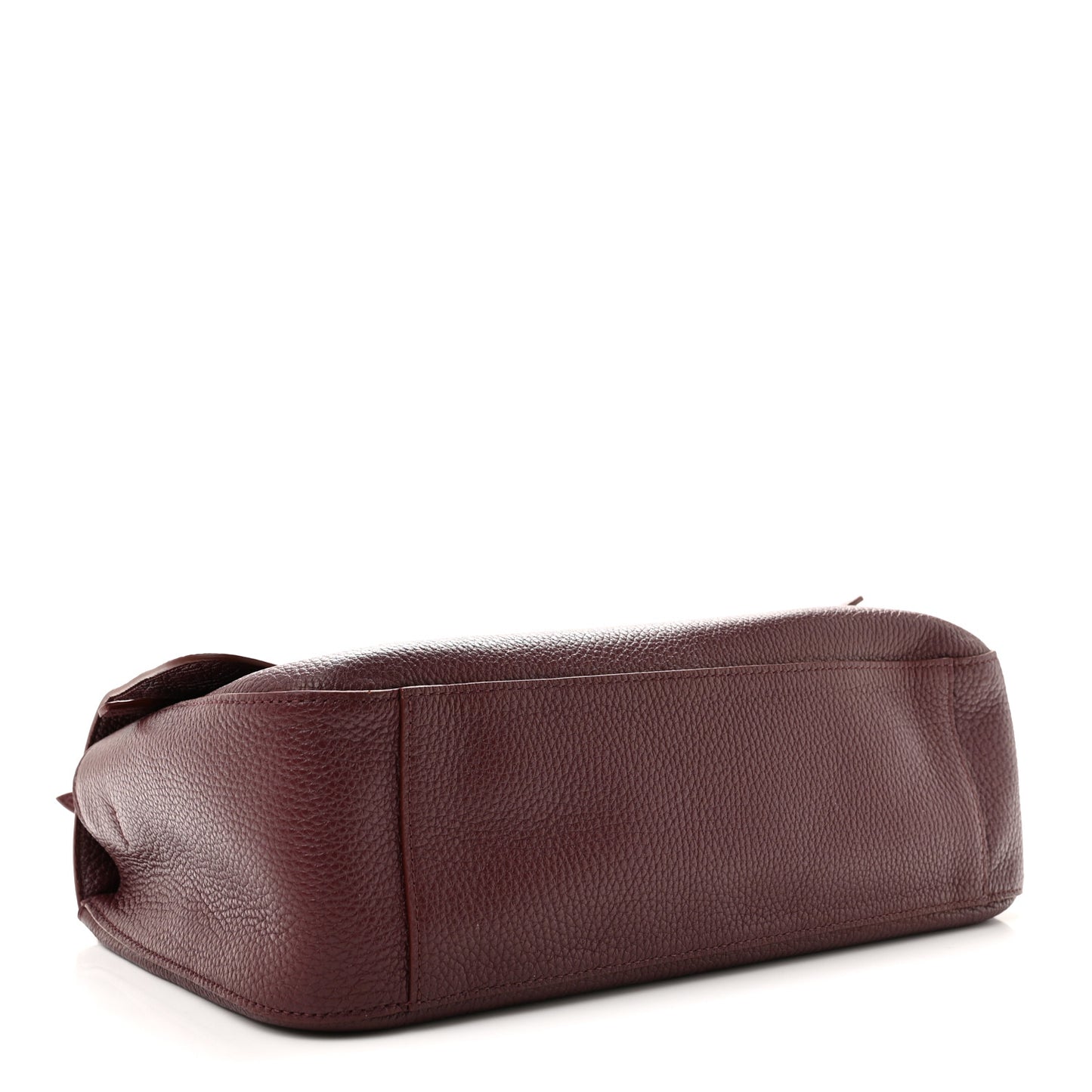 Grained Calfskin Small Souplissimo Maxi Flap Burgundy