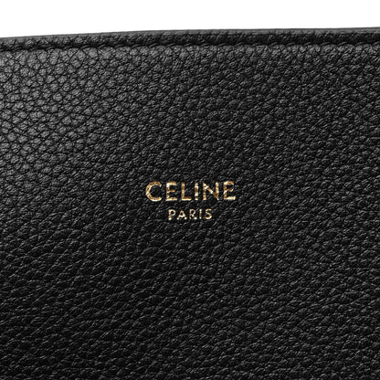 Celine Soft Grained Calfskin Small Belt Cabas Phantom Black 6 of 12