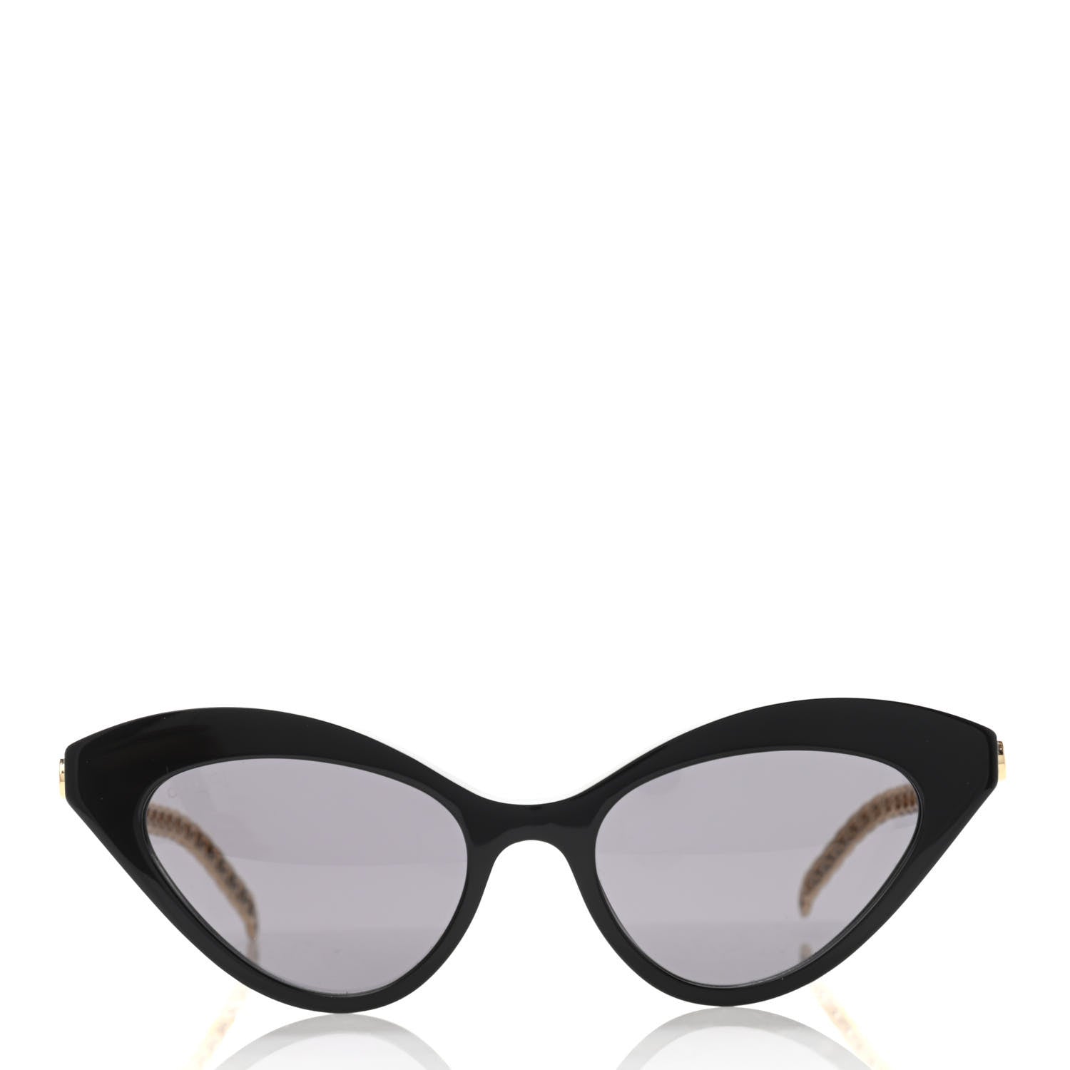 Gucci Chain Cat Eye GG0978S Sunglasses Black Gold 3 of 5