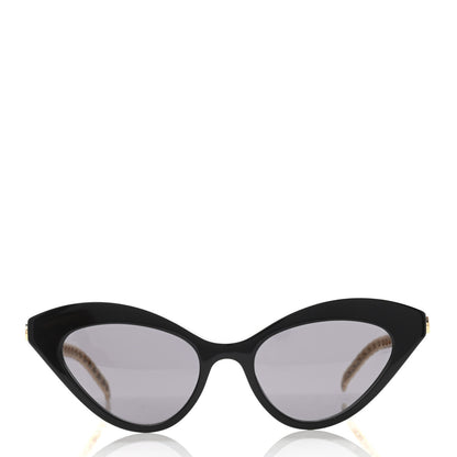 Gucci Chain Cat Eye GG0978S Sunglasses Black Gold 3 of 5