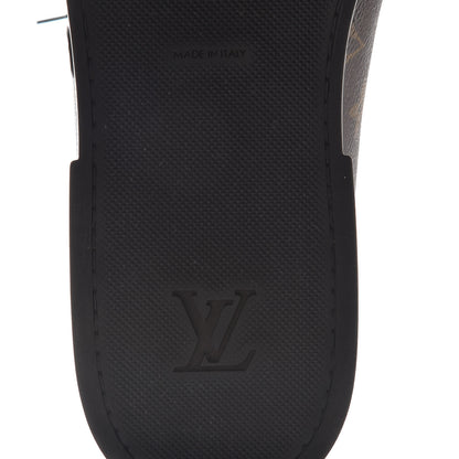 Louis Vuitton Calfskin Monogram Luxembourg Sneakers 12 Black 8 of 10