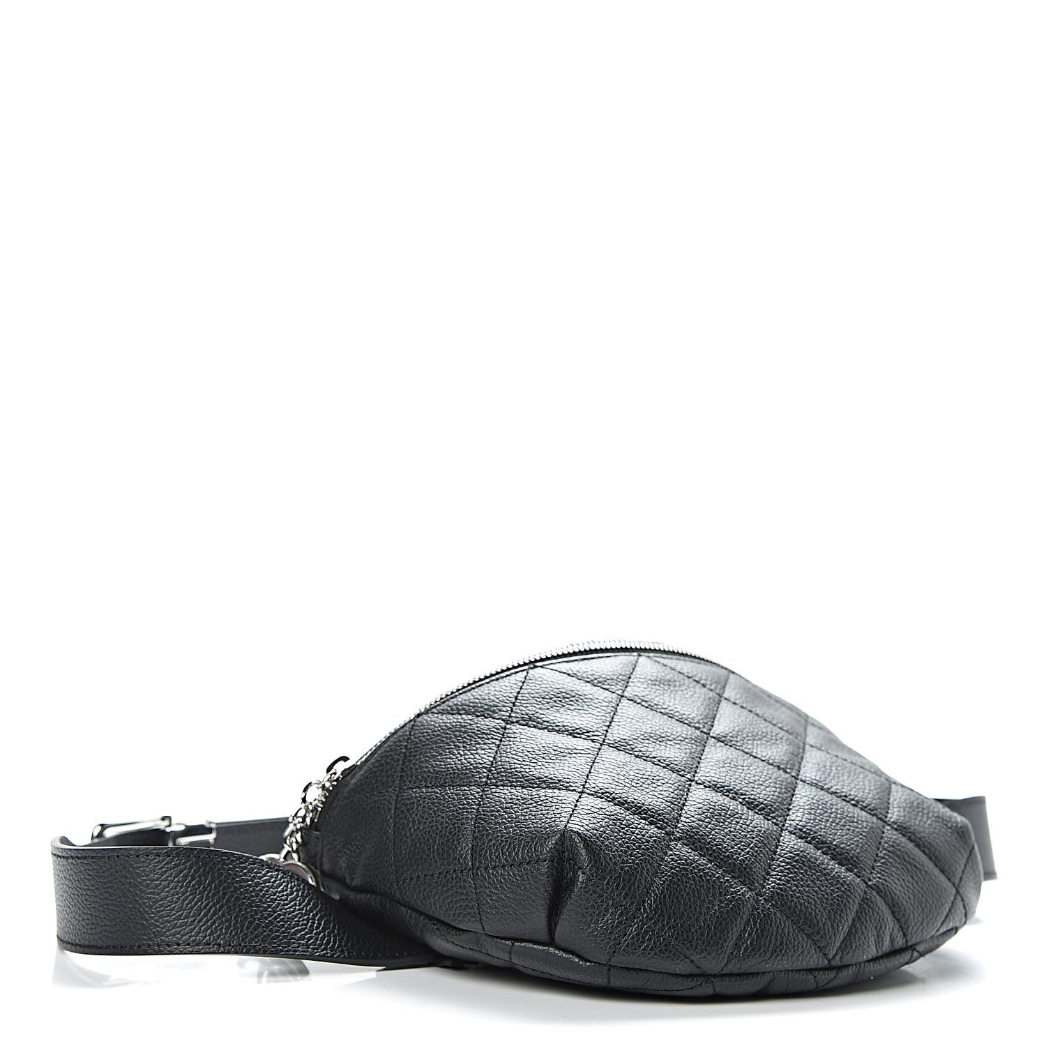 Chanel Grained Calfskin Quilted Waist Belt Bag Black 4 of 10