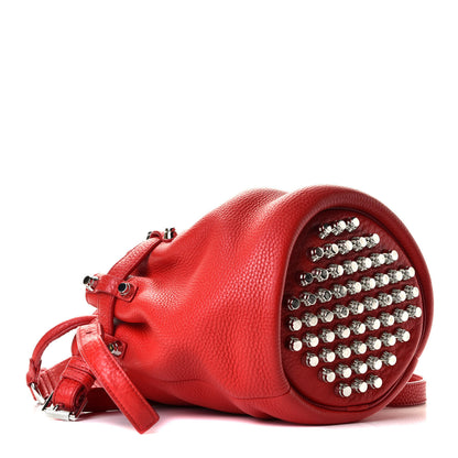 Alexander Wang Pebbled Lambskin Small Diego Bucket Bag Red Nickel Hardware 5 of 5