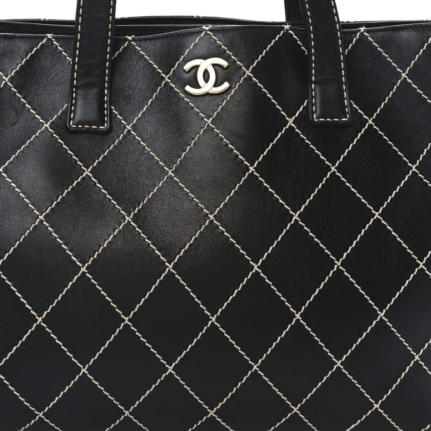 Chanel Calfskin Wild Stitch Large Tote Black 8 of 10