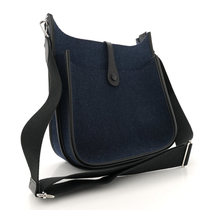 Hermes Swift Sangle Wooly Evelyne PM Bleu Nuit Black 3 of 10