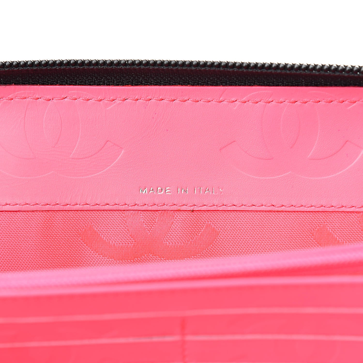 Chanel Suede Cambon Zip Around Organizer Wallet Black 7 of 14