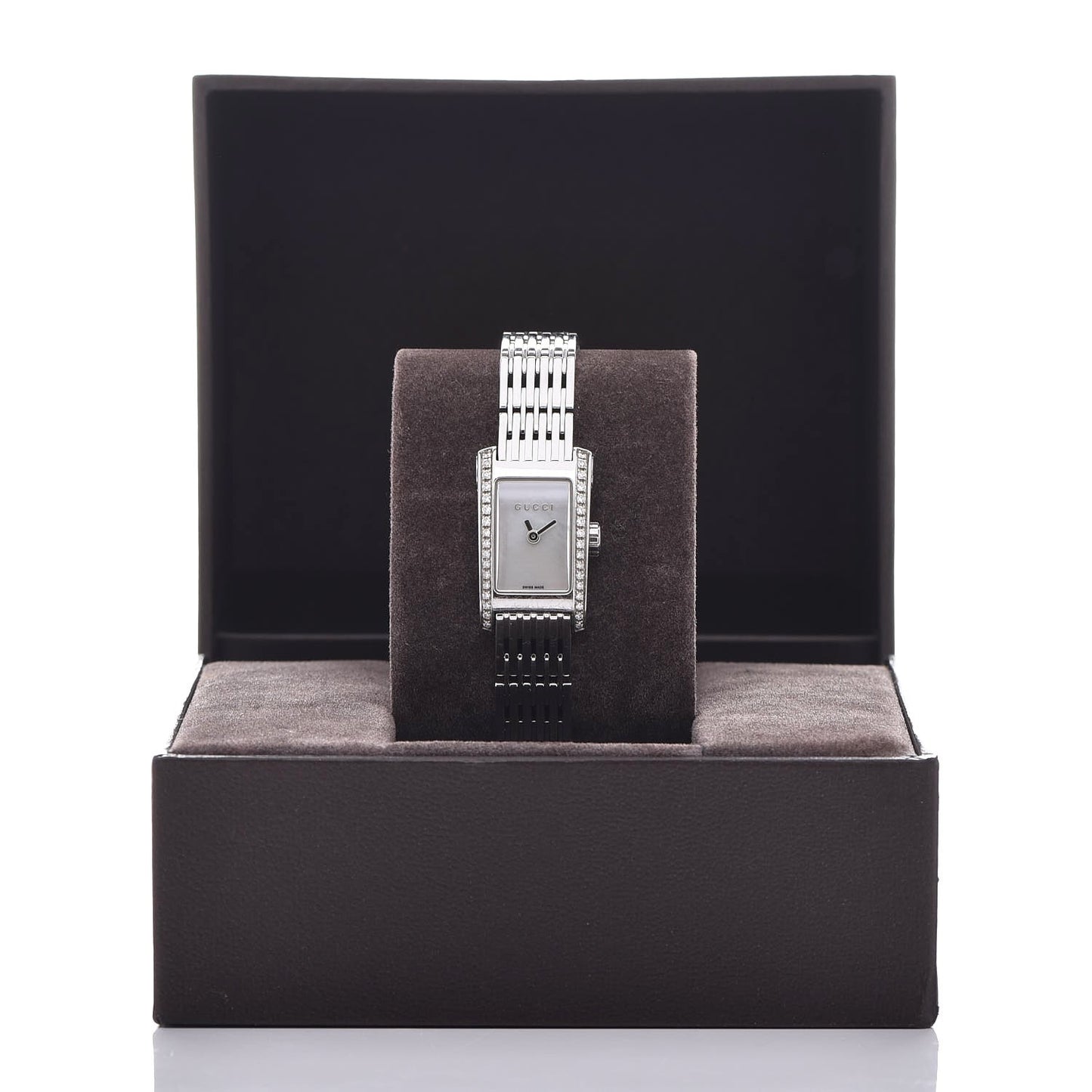 Stainless Steel Diamond Mother of Pearl 15mm 8600L Quartz Watch