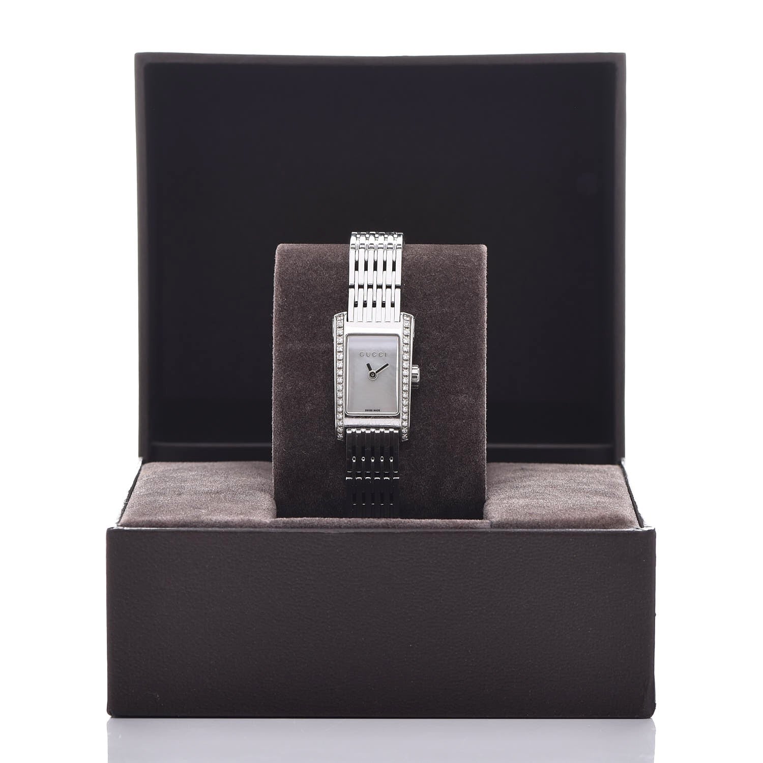 Gucci Stainless Steel Diamond Mother of Pearl 15mm 8600L Quartz Watch 7 of 7