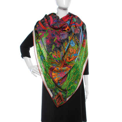 Hermes Cashmere Silk L'Arbre Du Vent Shawl 140 2 of 6