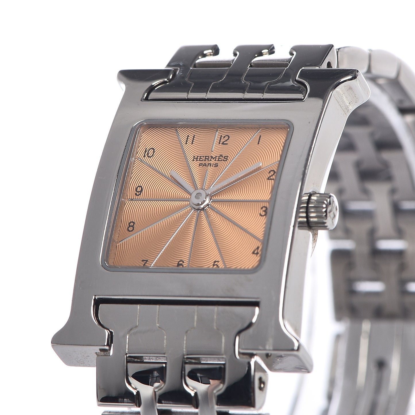 Stainless Steel 21mm Heure H Hour Quartz Watch Orange