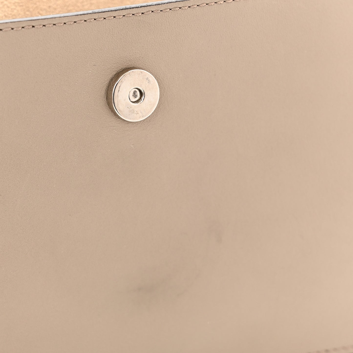 Calfskin Suede Mini Chain Faye Shoulder Bag Motty Grey
