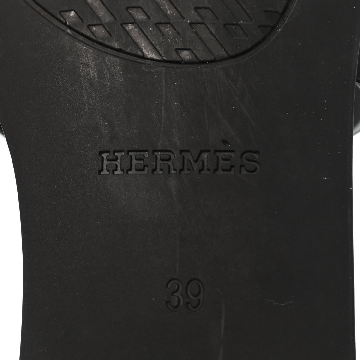 Hermes Rubber Aloha Sandals 39 Black 6 of 8