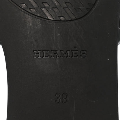 Hermes Rubber Aloha Sandals 39 Black 6 of 8
