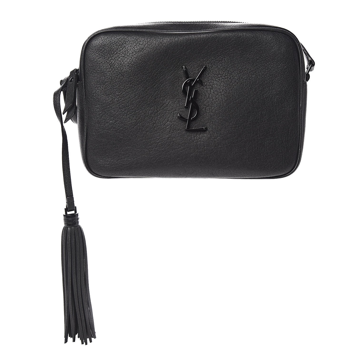 Saint Laurent Lambskin Monogram Lou Camera Bag Black 1 of 10