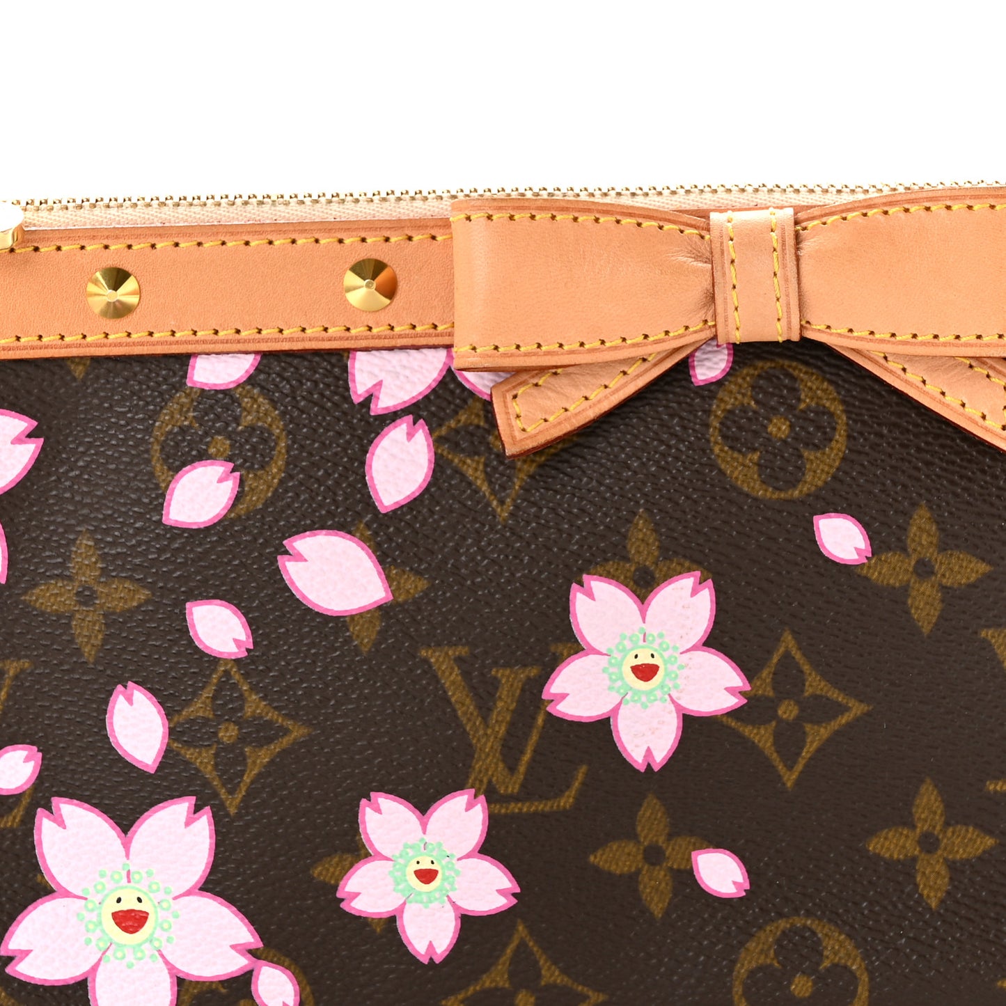Monogram Cherry Blossom Pochette Accessories Brown