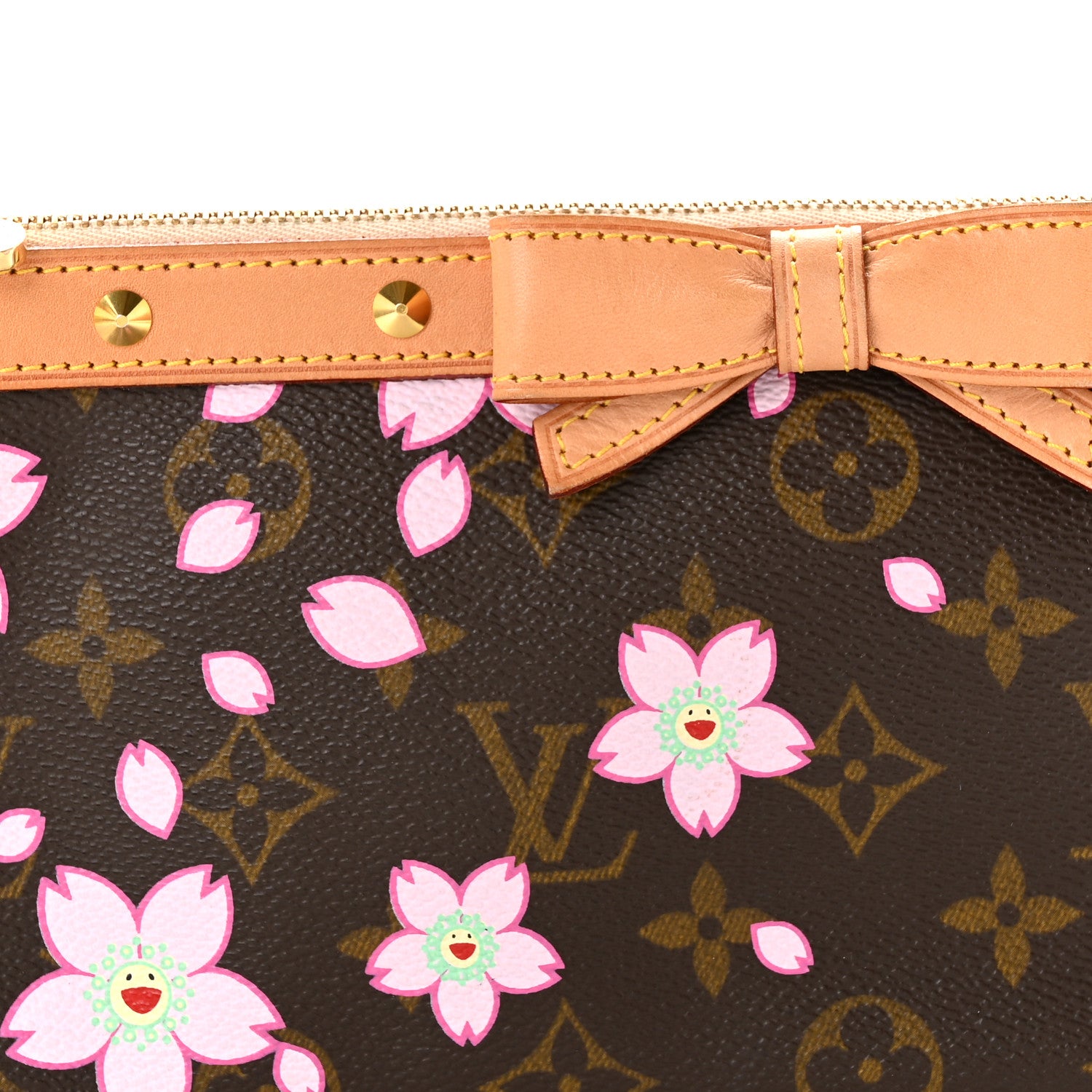 Louis Vuitton Monogram Cherry Blossom Pochette Accessories Brown 7 of 9