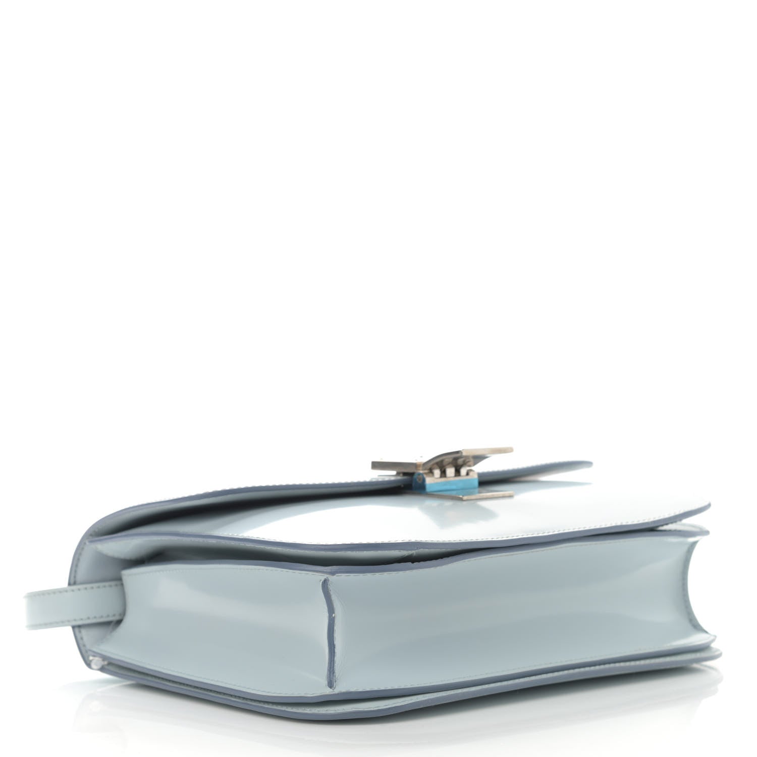 Celine Spazzolato Calfskin Medium Classic Box Flap Bag Glacier 4 of 12