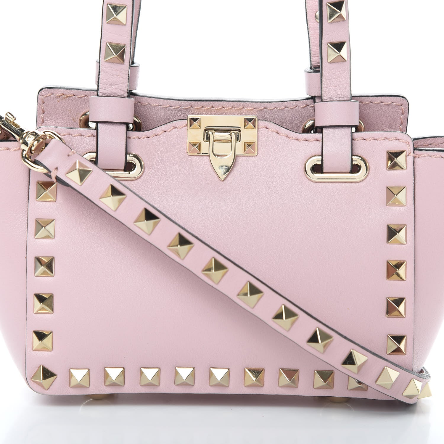 Valentino Garavani Vitello Micro Rockstud Tote Cipria 9 of 14