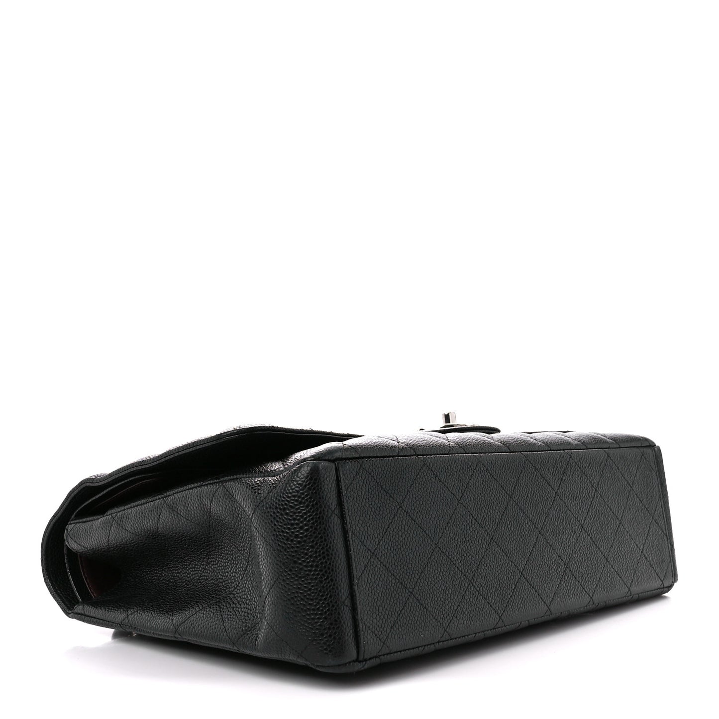 Caviar Quilted Maxi Double Flap Black
