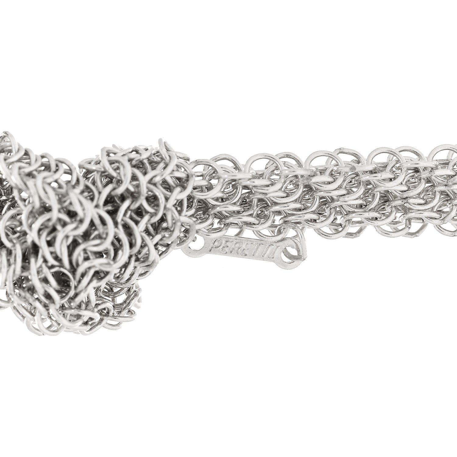Tiffany Sterling Silver Elsa Peretti Mesh Bib Necklace 4 of 5