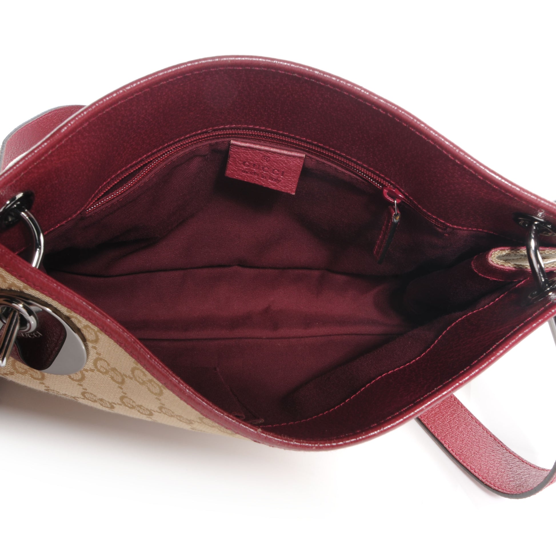 Gucci Monogram Eclipse Messenger Bag Red 7 of 9