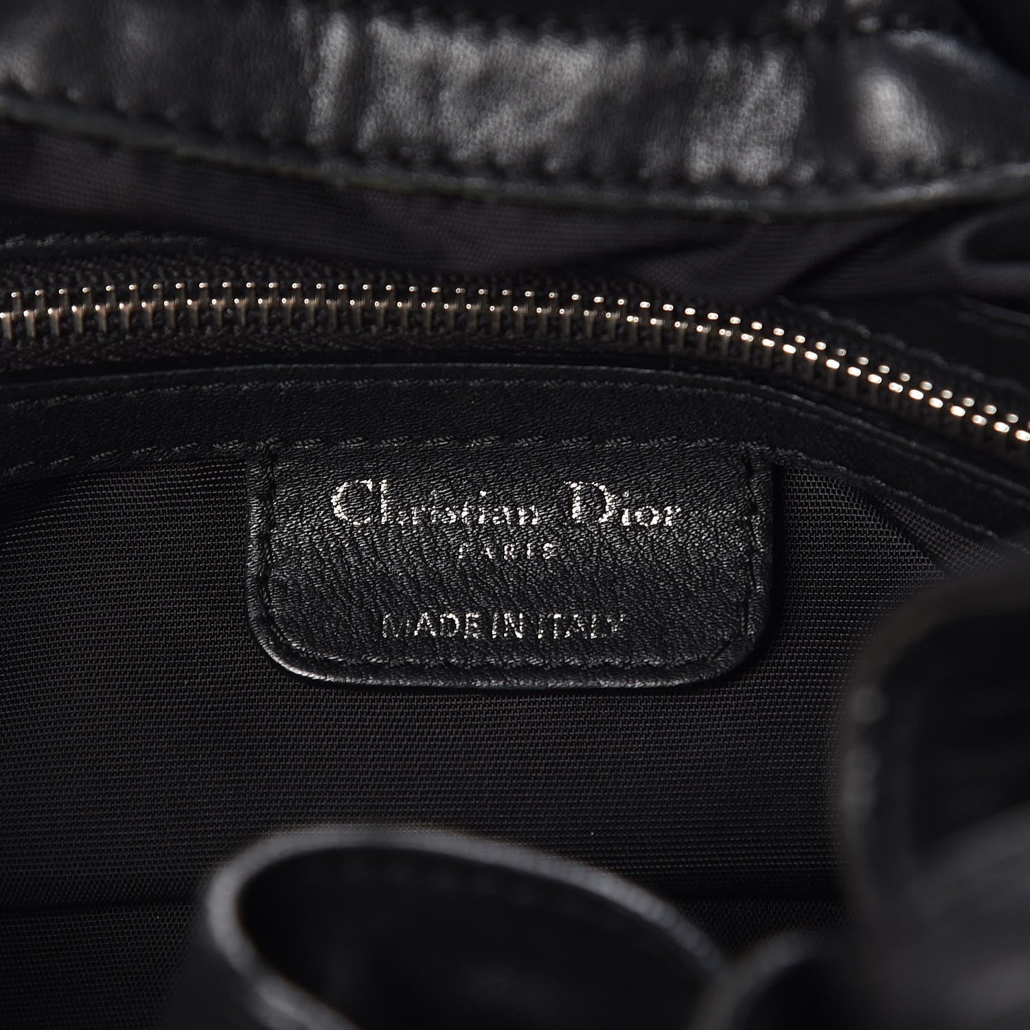 Christian Dior Lambskin Medium Le Trente Tote Black 6 of 11