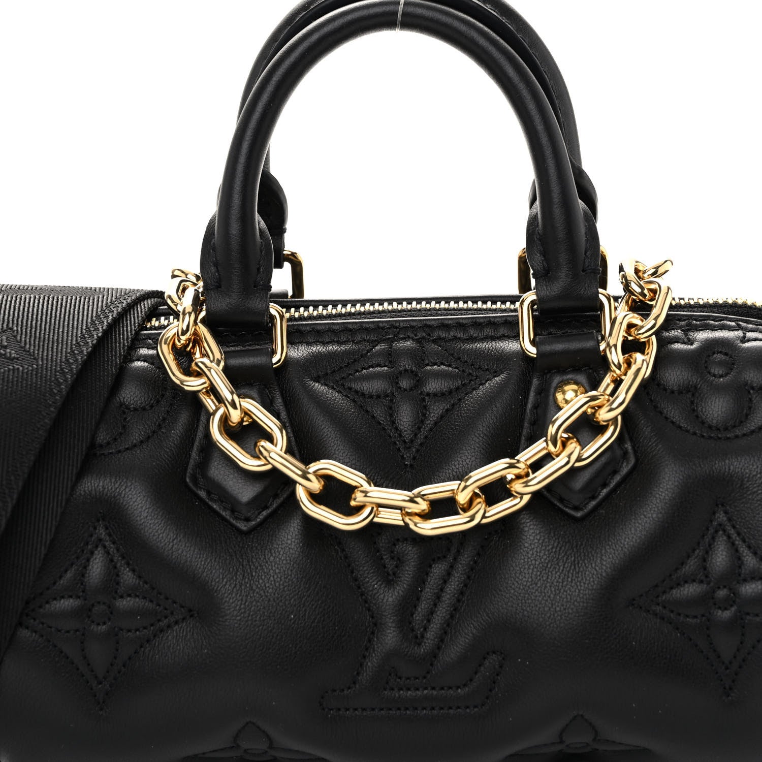 Louis Vuitton Calfskin Bubblegram Papillon BB Black 7 of 9