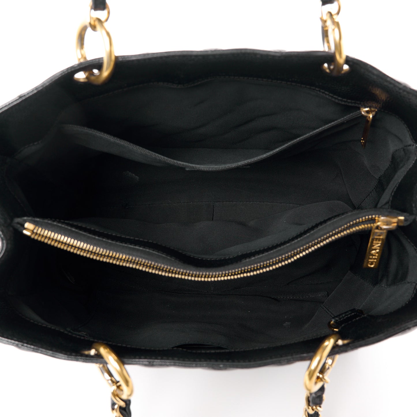 Caviar Quilted Grand Shopping Tote GST Black