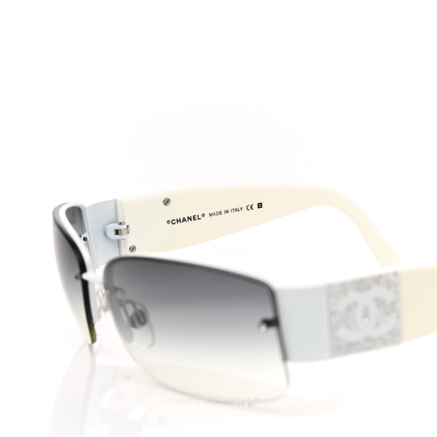Crystal CC Sunglasses 4117-B White