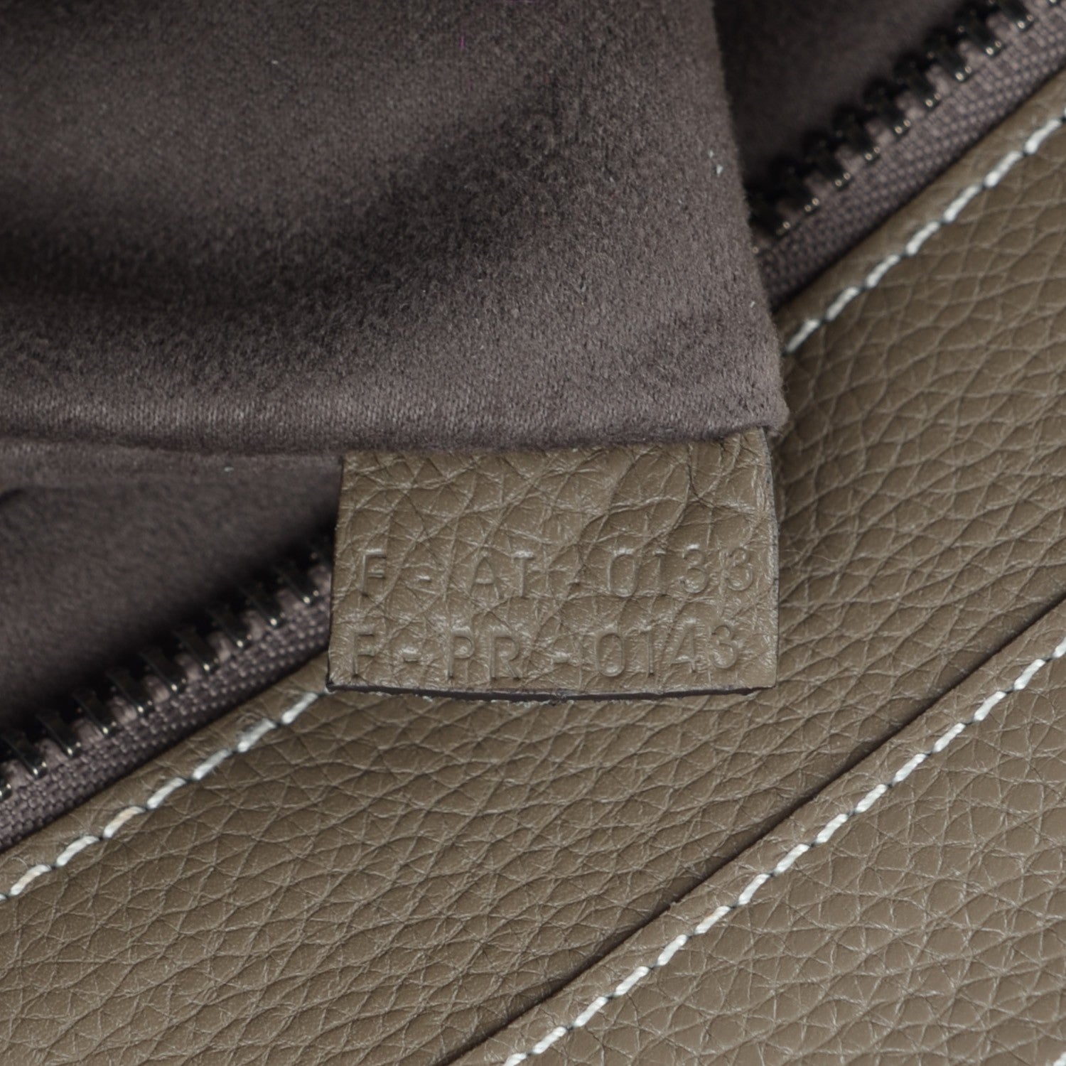 Celine Drummed Calfskin Mini Luggage Souris 7 of 8